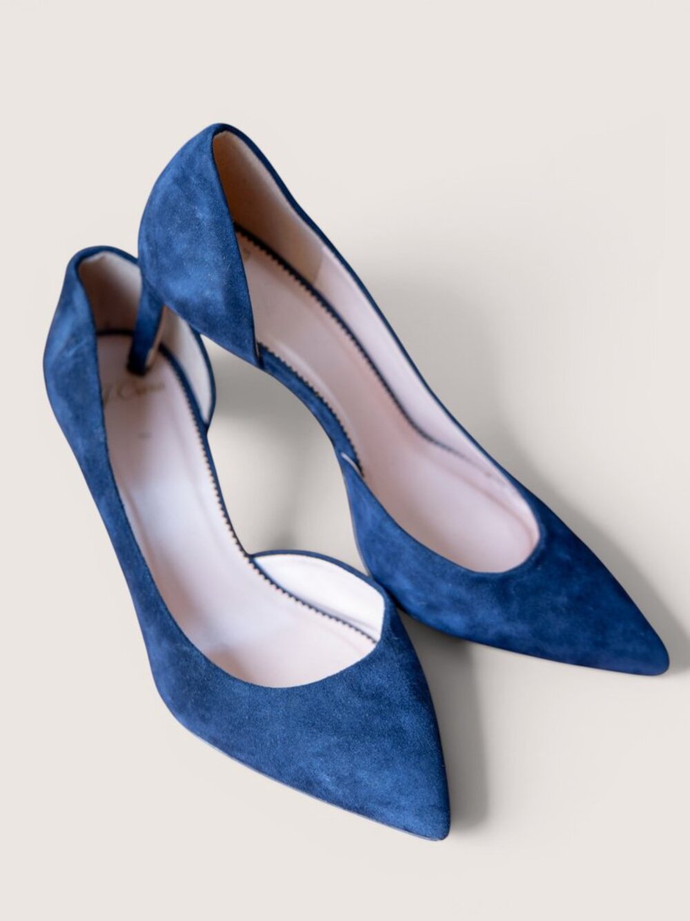J.Crew Lucie Suede D'Orsay Pumps Dark Pacific Blue * 8